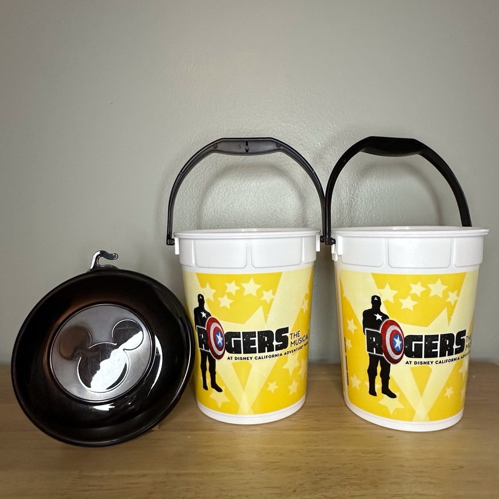 Set‎ of 2 Disney California Adventure Park Rogers The Musical popcorn buckets